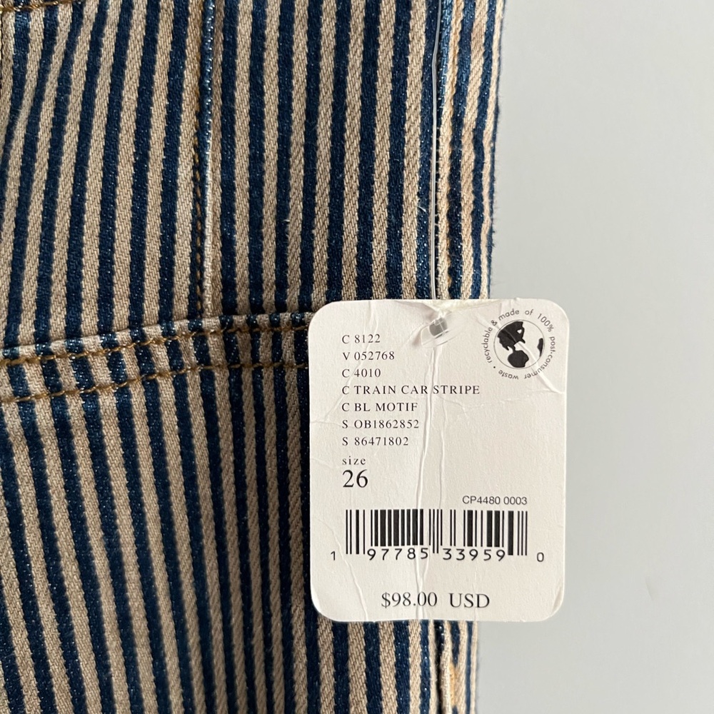 🌻🆕FREE PEOPLE We The Free Jayde Railroad Flare Jeans-Size 26 - Picture 16 of 16